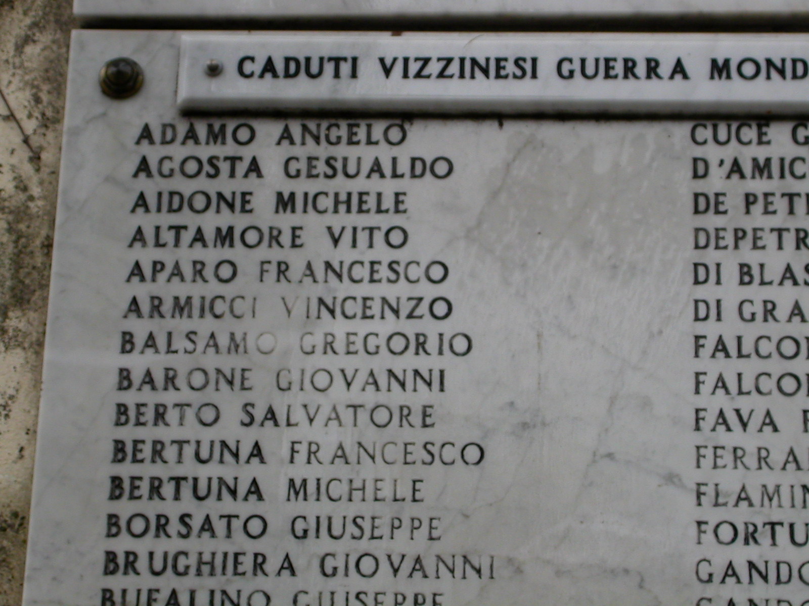 Vizzini, WWII War Memorial
